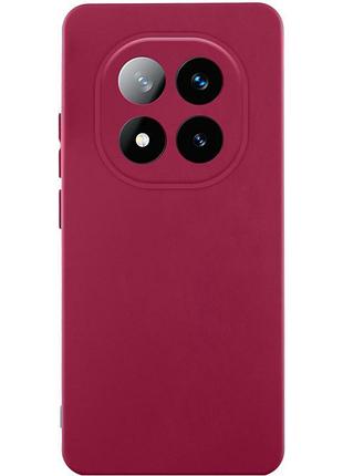 Чохол tpu getman liquid silk full camera для xiaomi redmi note 14 pro 4g бордовий / marsala