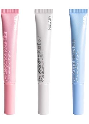 Набір блисків для інтенсивного зволоження та сяючих губ hillary deep hydration & radiance lip trio