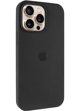 Чохол silicone case full protective (aa) для apple iphone 15 pro (6.1") чорний / black