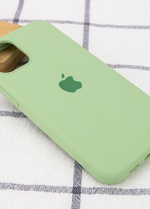 Чохол silicone case full protective (aa) для apple iphone 15 plus (6.7") м'ятний / mint