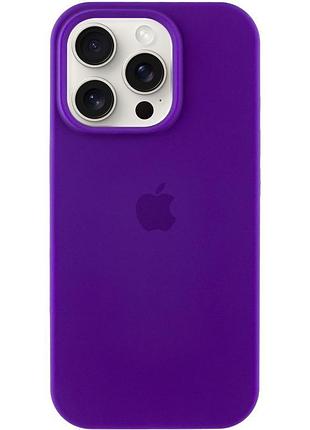 Чехол silicone case full protective (aa) для apple iphone 15 pro (6.1") фиолетовый / ultra violet 2