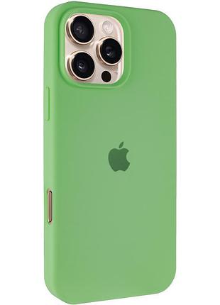 Чехол silicone case full protective (aa) для apple iphone 16 pro max (6.9") мятный / mint
