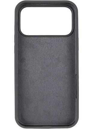 Чехол silicone case full protective (aa) для apple iphone 17 pro max (6.9") серый / dark gray 3