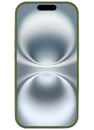 Чехол silicone case full protective (aa) для apple iphone 16e (6.1") зеленый / dark olive 2