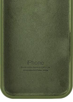 Чехол silicone case full protective (aa) для apple iphone 16e (6.1") зеленый / dark olive 4