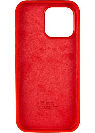 Чехол silicone case full protective (aa) для apple iphone 15 pro (6.1") красный / red 3