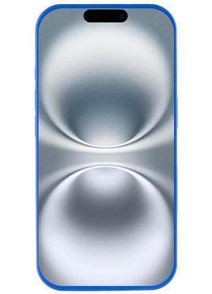 Чехол silicone case full protective (aa) для apple iphone 16e (6.1") синий / capri blue 2