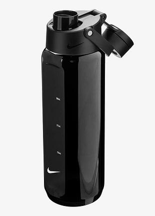 Бутылка nike tr recharge chug bottle 24 oz graphic n.100.4320.044.24, чёрный, размер (eu) - 1size