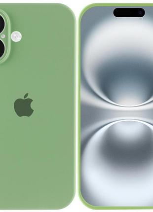 Чехол silicone case full camera protective (aa) для apple iphone 16 (6.1") мятный / mint 2