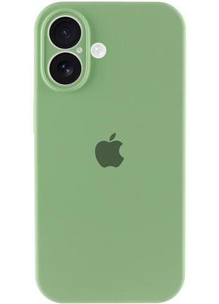 Чехол silicone case full camera protective (aa) для apple iphone 16 (6.1") мятный / mint 5