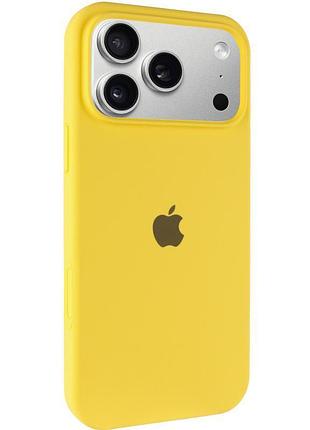 Чохол silicone case full protective (aa) для apple iphone 17 pro max (6.9") жовтий / yellow