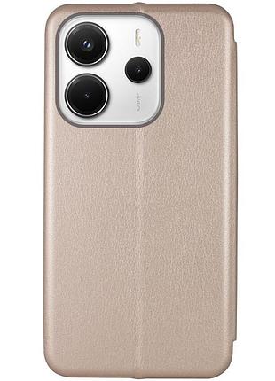 Шкіряний чохол-книжка classy для xiaomi redmi note 14 4g (int. version) золотий