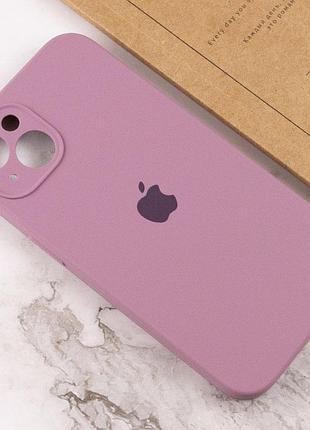 Чехол silicone case full camera protective (aa) для apple iphone 15 plus (6.7") лиловый / lilac pride