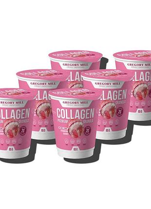 Набір 2go колагенова гранола полуниця кокос gregory mill premium granola (6 × 65 г), 390 г