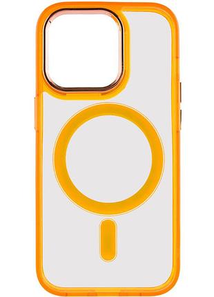 Чехол tpu iris with magsafe для apple iphone 14 pro (6.1") оранжевый
