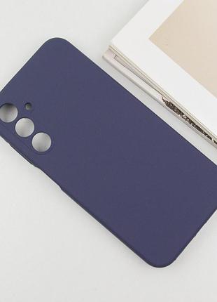 Чехол silicone cover lakshmi full camera (aaa) для samsung galaxy s24 fe темно-синий / midnight blue