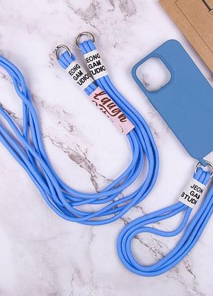 Чохол tpu two straps california для apple iphone 13 pro max (6.7") синій / cosmos blue