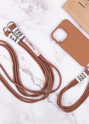Чохол tpu two straps california для apple iphone 13 pro max (6.7") коричневий