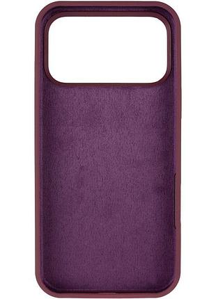 Чохол silicone case full protective (aa) для apple iphone 17 pro (6.3") бордовий / plum 3