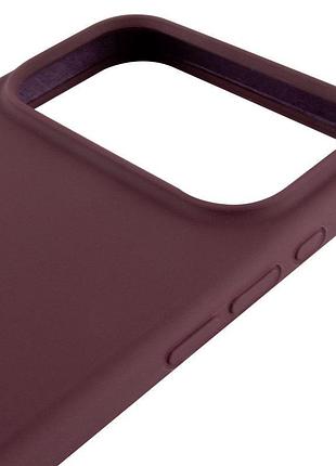 Чохол silicone case full protective (aa) для apple iphone 17 pro (6.3") бордовий / plum 4