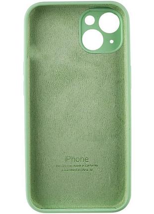 Чехол silicone case full camera protective (aa) для apple iphone 15 plus (6.7") зеленый / pistachio 5
