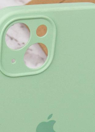 Чехол silicone case full camera protective (aa) для apple iphone 15 plus (6.7") зеленый / pistachio 6