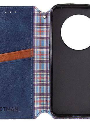 Кожаный чехол-книжка getman cubic (pu) для xiaomi redmi 14c / poco c75 синий