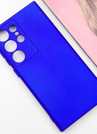 Чехол tpu getman liquid silk full camera для samsung galaxy s24 ultra синий / iris
