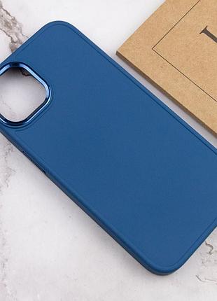Tpu чохол bonbon metal style для apple iphone 14 (6.1") синій / denim blue