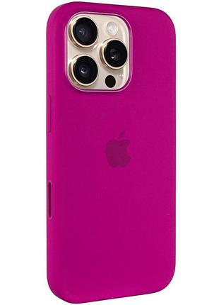 Чохол silicone case (aaa) with magsafe and animation (button) для apple iphone 16 pro (6.3") fuchsia