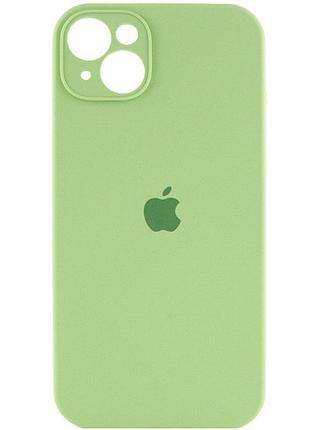 Чехол silicone case full camera protective (aa) для apple iphone 15 plus (6.7") мятный / mint 2