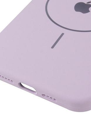 Чехол silicone case full protective (aa) v2 with magsafe для apple iphone 12 pro / 12 (6.1") сиреневый / lilac 5