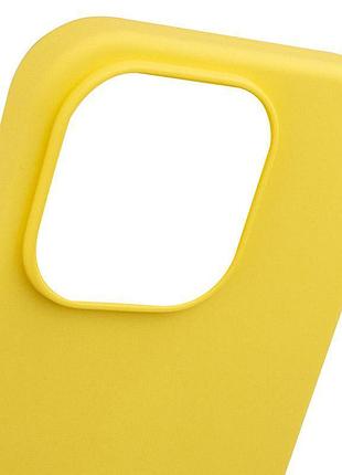 Чохол silicone case full protective (aa) no logo для apple iphone 14 pro (6.1") жовтий / yellow 3
