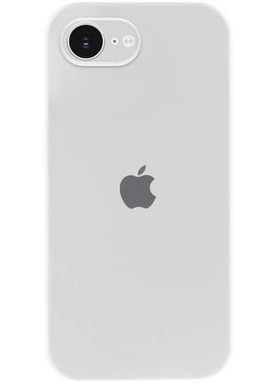 Чехол silicone case full camera protective (aa) для apple iphone 16e (6.1") белый / white