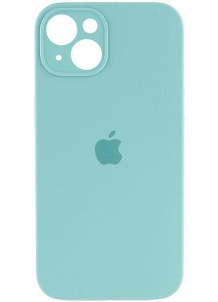 Чехол silicone case full camera protective (aa) для apple iphone 15 plus (6.7") бирюзовый / marine green 2