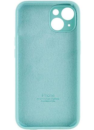 Чехол silicone case full camera protective (aa) для apple iphone 15 plus (6.7") бирюзовый / marine green 3