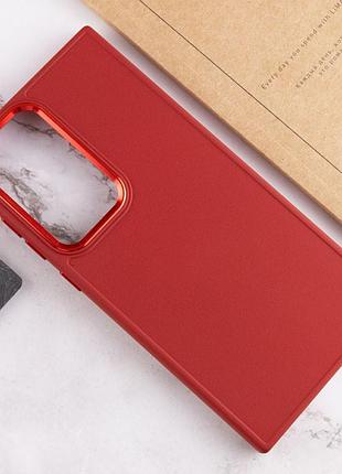 Tpu чохол bonbon metal style для samsung galaxy s24 ultra червоний / red