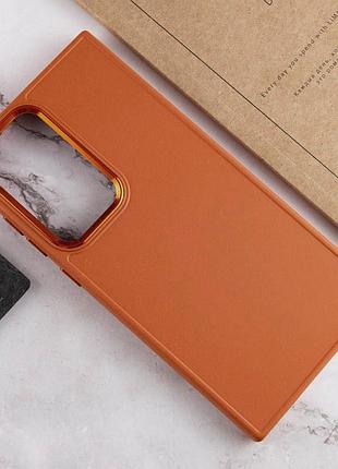 Tpu чохол bonbon metal style для samsung galaxy s24 ultra помаранчевий / papaya