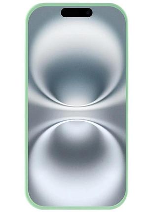 Чехол silicone case full protective (aa) для apple iphone 16e (6.1") зеленый / pistachio 2