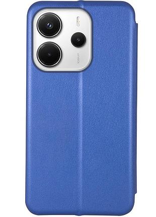 Шкіряний чохол-книжка classy для xiaomi redmi note 14 4g (europe version) синій