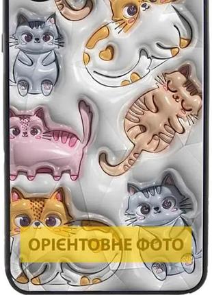 Tpu+pc чехол prisma fluffie для xiaomi redmi note 14 pro 5g kittens