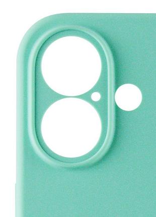 Чехол silicone case full camera protective (aa) для apple iphone 16 plus (6.7") бирюзовый / marine green 6