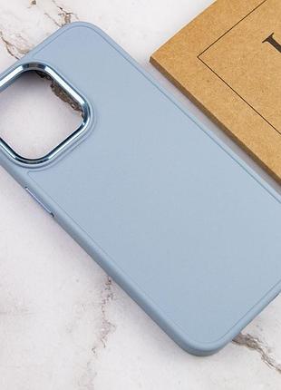 Tpu чехол bonbon metal style для apple iphone 14 pro (6.1") голубой / mist blue