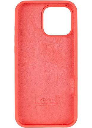 Чехол silicone case full protective (aa) для apple iphone 14 pro (6.1") арбузный / watermelon red 4