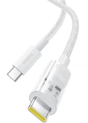 Дата кабель baseus gem fast charging type-c to type-c 100w (2m) (p10373000111-01) moon white 4
