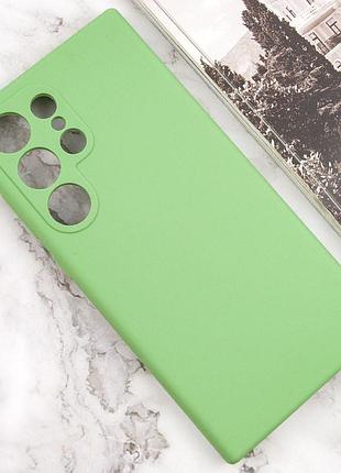 Чехол silicone cover lakshmi full camera (aaa) для samsung galaxy s24 ultra мятный / mint