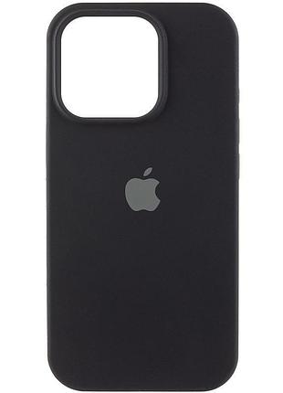 Чехол silicone case (aa) logo with magsafe для apple iphone 14 (6.1") черный / black