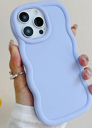 Чохол tpu ripple для apple iphone 15 pro max (6.7") lilac blue
