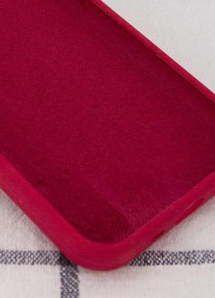 Чехол silicone case full protective (aa) no logo для apple iphone 15 plus (6.7") красный / rose red 3
