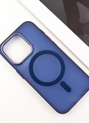 Чехол tpu+pc lily with magsafe для apple iphone 13 pro max (6.7") deep navy